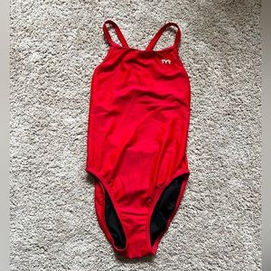TYR red one piece swimsuit size 32